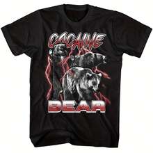 Bear Red Lightning T-Shirt - Black - View 1