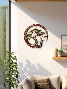 Escultura de parede em ferro fundido representando um Bonsai japonês (Torii), ideal para sala de jantar, decoração natalina perfeita com placa personalizada para casa de campo, pátio ou varanda. Uma ideia de presente única para ele, ela, namorado, namorada, pai, mãe, família, amigos, Dia dos Namorados, Dia das Crianças, Dia dos Pais, formatura, casamento, inauguração de casa, sala de estar, quarto, escritório e encontros familiares.