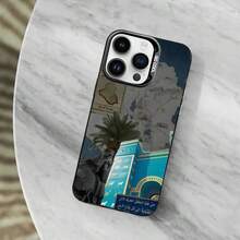 Funda de silicona mate negra con la bandera de  para 15, 14, 13, 11, MAX, 12, 16, 17, Pro - Z6 - Ver 11