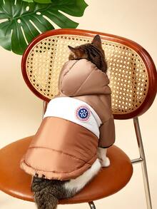 PETSIN 2-Leg Warm Hooded Sweater Jacket For Dogs, Comfortable Pet Clothes For Cold Weather, Cute Dog Outfit, Fashionable Small Dog Winter Coat With Hood