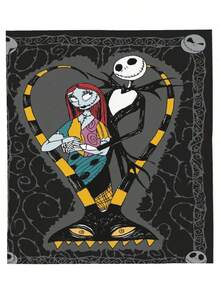 Disney Jack Skellington Nightmare Before Christmas Warm Non-Shedding Flannel Blanket - Super Soft Fuzzy Throw For Couch, Bed & Gift - 風格 - 查看 2