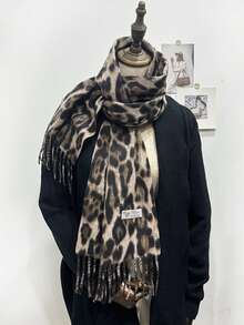 1 buc eșarfă în formă de inimă pentru femei toamnă/iarnă, eșarfă/șal cald în carouri, eșarfă pătură groasă extra mare, potrivită ca și cadou - Multicolor - Vizualizare 14