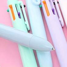 1pc 6-Color Ballpoint Pen, Plastic Retractable Pen, Highlighter Pen For Students, Back To School Supplies, Cute Stationery, Campus Colors, Writing Pen, Quality Student Stationery And School Supplies, Ideal New Year Gift, Lovely Back To School Gift - Multicolor - View 3