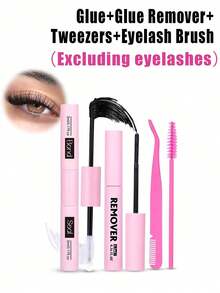 336pcs/Set False Eyelashes Kit, D-Curl, 8-16mm Mixed Length, DIY Fake Lashes Set, Natural & Realistic, Thick & Long-Lasting. Includes Glue, Sealer, And Tweezers, Suitable For Beginners To Use At Home Or Outdoor, Applicable For Daily Life, Parties, Music Festivals, Etc. Eyelash Set, False Eyelashes. - 黑色 - 查看 10