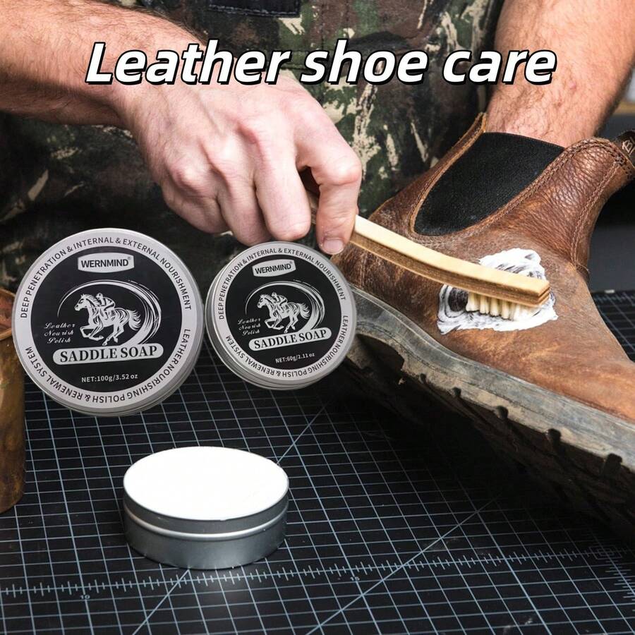 3.52盎司和2.11盎司马鞍皮革 - 皮革清洁剂和护理剂，用于软化、保护和修复皮革制品 - 适用于汽车座椅、沙发、鞋子、钱包、靴子、手提包和马鞍等皮革制品。