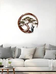 Escultura de parede em ferro fundido representando um Bonsai japonês (Torii), ideal para sala de jantar, decoração natalina perfeita com placa personalizada para casa de campo, pátio ou varanda. Uma ideia de presente única para ele, ela, namorado, namorada, pai, mãe, família, amigos, Dia dos Namorados, Dia das Crianças, Dia dos Pais, formatura, casamento, inauguração de casa, sala de estar, quarto, escritório e encontros familiares.
