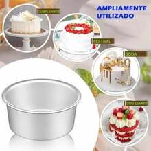 10Pcs Molde Pastelero Redondo para Repostería Aluminio Perfecto para Hacer Mini Pasteles de Gasa,9.7cm*7.5cm*5cm,Mini brownies,Tartas,Quiches,Pan para uno o para niños(default) - Multicolor - Ver 5