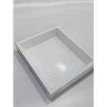 Gift Box Kit With Rim 23x19x5cm Kraft And Duplex Box With Transparent Acetate Window Crystal Packaging - Blanco - Ver 2
