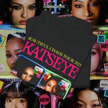 Katseye Beautiful Chaos Tour Shirt, Katseye Merch, Katseye Gnarly Shirt, Gabriela Shirt - 黑色 - 查看 2