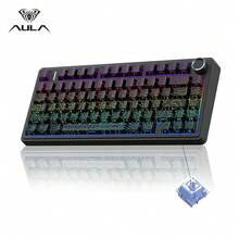 AULA Bàn phím cơ tùy chỉnh ba chế độ F75 hỗ trợ kết nối không dây Bluetooth, có bố cục 75% với cấu trúc gioăng, đèn nền RGB, tất cả các phím đều có thể thay thế nóng và một núm xoay đa chức năng. Nhỏ gọn và tiện dụng, phù hợp cho game thủ và người dùng doanh nghiệp. - Nhiều màu - Xem 18