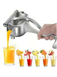 高品质手持式柑橘榨汁机，柠檬榨汁机，青柠榨汁机，手动柑橘榨汁机，优质金属柠檬榨汁机，手动柠檬榨汁机，重型金属手动榨汁机 - 銀色 - 查看 1