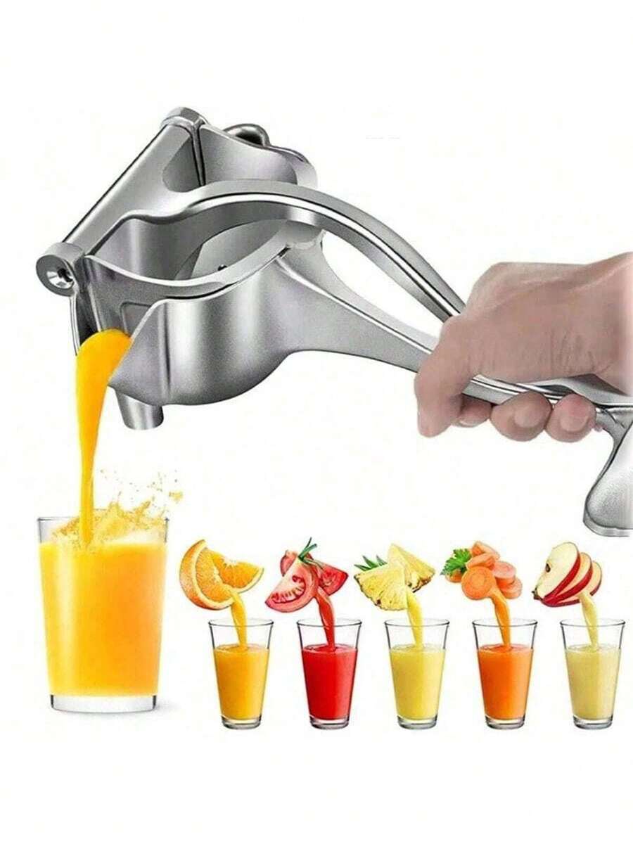 高品质手持式柑橘榨汁机，柠檬榨汁机，青柠榨汁机，手动柑橘榨汁机，优质金属柠檬榨汁机，手动柠檬榨汁机，重型金属手动榨汁机 - 銀色 - 查看 1