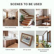 XISH BOMEI PACK 2 Rollo de Cinta de Reparación de Grano de Madera Color Madera de Begonia 5cm x 10m por rollo Parche Autoadhesivo de Reparación para Muebles Suelos Armarios Ventanas Puertas - como en la foto - Ver 7