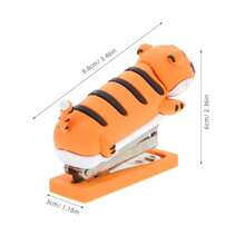 XISH Lurrose Grapadora Portátil Con Forma De Tigre Mini Compacta Para Oficina Y Estudiantes Grapadora Manual Para Papeles Y Documentos Diseño Divertido Y Fácil De Transportar - Multi - Ver 4