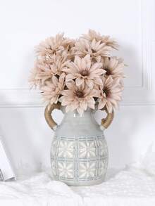 1pc Artificial Mountain Flower Branch Decoration, Suitable For Home Living Room And Aesthetic Room Fireplace Vase Decorations, New Year Decorations, Valentine's Day And Wedding Scene DIY Atmosphere Decorations - Pink - View 1