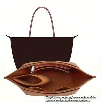 Hopfällbar filtinsats i handväska, plånbok med dragkedja, handväska med flera fickor, för förvaring av plånboksfickor, hopfällbar handväska