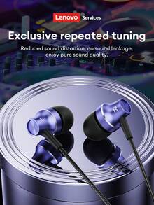 Lenovo YF42 Wired Headphones, HIFI Sound Quality Stereo Effect, Noise Cancelling, Comfortable Fit, Compatible With Smartphones, Computers, Switch Game Consoles, Type-C & 3.5mm Interfaces - Gun Gray - View 7