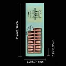 5 Colores Tips Para Uñas Press On Uñas Postizas Decoradas Kit De 150pc - Amarillo Mostaza - Ver 6