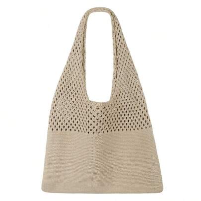 Bolso de mano de playa de malla de ganchillo, bolso de mano boho estético de vacaciones de verano de punto para mujer, Bolsa De Lona Para Mujer Bolsa Playa Tote Bag Bolsa