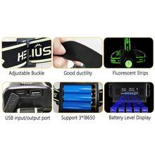 Upgraded Bright LED Headlamp, High Power Spotlight, Long Range LED Headlight, Type-C USB Rechargeable, Motion Sensor Headlamp For Camping - Star - View 9