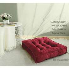 Seat Cushion Made Of Dutch Fleece, 60 X 60 Cm, 10 Cm Wide, Available In Various Colors – A Comfortable Choice. Large, Square Cushion, Ideal For Sofas, Armchairs, And Bay Windows. Filled With Cotton (T-60), This Floor Cushion Made Of Dutch Fleece Is Suitable For Tatami Mats In The Living Room And Offers Excellent Seating Comfort, Even For Extended Periods. - 紅色 - 查看 5