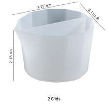 2/3/4/5 Compartment Silicone Liquid Pigment Resin Mixing Cups, Suitable For DIY Epoxy Resin Crafts Making Color Mixing Cups - White - View 9