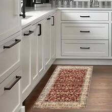 Blue 2x3 Washable Rug, Small 2x3 Rugs Entryway Kitchen Bathroom Door Indoor Entrance, Pet Friendly, Non Slip Rubber Backing, Stain Fade Resistant - 石榴紅 + 2' x 3'(長方形) - 查看 8