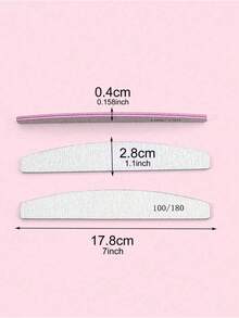 50支装指甲锉，双面指甲抛光器，专业美甲护理工具，适用于DIY指甲修型、打磨、抛光，适合女性手指甲和脚趾甲，是居家和美甲沙龙的理想之选，美甲用品 - 淺灰色 - 查看 7