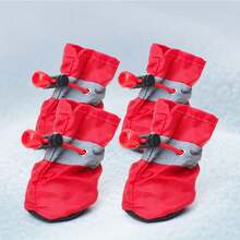 4pcs/Set Small Dog Waterproof Shoes - Quick Drying, Low Absorbency, Protect Pet Paws, Keep Dry, Christmas Gift