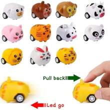 12pcs Eggshell + 12pcs Mini Car Easter Eggs With Toy Cars, Plastic Eggs With Cartoon Animal Vehicles, Suitable For Children Easter Egg Hunt, Easter Basket Filler, Easter Party Favors, Classroom Prizes, Random Colors - Multicolor - View 6