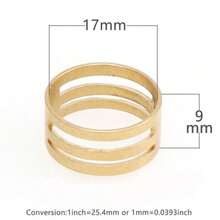 2 piezas/1 pieza Anillo abierto hecho a mano de 17 mm, Hallazgos de joyería DIY, Herramientas de artesanía de material de cobre, Accesorios de anillos de cuentas - Multicolor - Ver 8