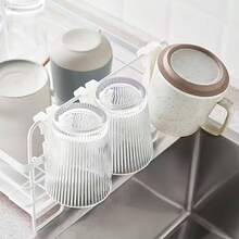 2/4 piezas Escurridor de tazas, Estante de almacenamiento de tazas invertidas, Organizador de botellas y palillos, Estante de almacenamiento colgante de utensilios de cocina, Organizador de cubiertos, Estante para cuchillos, tenedores, botellas y tazas invertidas de cocina - Multicolor - Ver 4
