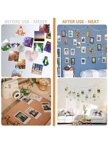 100pcs Photo Clips For Wedding, Birthday, Party; Colorful Wooden Memo Clips; DIY Photo Wall Decor, Suitable For Home And Bedroom; Ideal For Displaying Handicrafts, Hanging Decorative Paintings And Postcards; 2.5cm - Multicolor - View 9