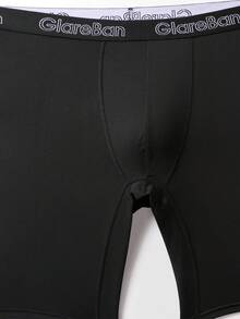 3pcs Men's Sports Long Leg Boxer Briefs, New Brand Underwear, Luxury Shorts, Soft & Comfortable - Multicolor - View 8