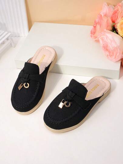Spring & Autumn New Kids Tassel Slip-On Sandals, Girls Casual Loafers Mules Slippers, Toddler & Little Kid Outdoor Slides