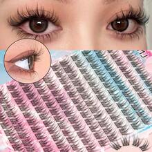 156 Clusters Of Self-Adhesive Eyelashes, Natural Makeup Look, DIY Eyelashes, Suitable For Daily Use, Japanese & Korean Cluster Eyelashes, Individual Lashes, False Eyelashes - C - View 7