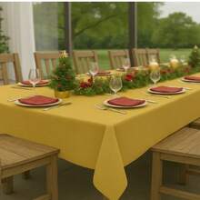 Oxford Slub Tablecloth, 5 Meters, Plain, For Events And Decoration - Yellow - View 2