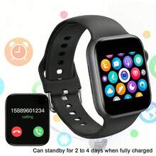 1 pieza Smartwatch para mujer de 1.44" con pantalla táctil y correa de silicona, con múltiples modos deportivos, control de cámara, notificaciones de aplicaciones sociales, adecuado para uso casual, deportivo, como regalo y talla grande