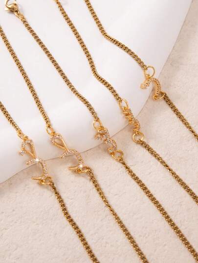 1条简约阿拉伯字母手链，是送给男士/女士、家人、朋友的理想礼物，适合周年纪念日、生日、节日、毕业典礼、舞会和其他场合。