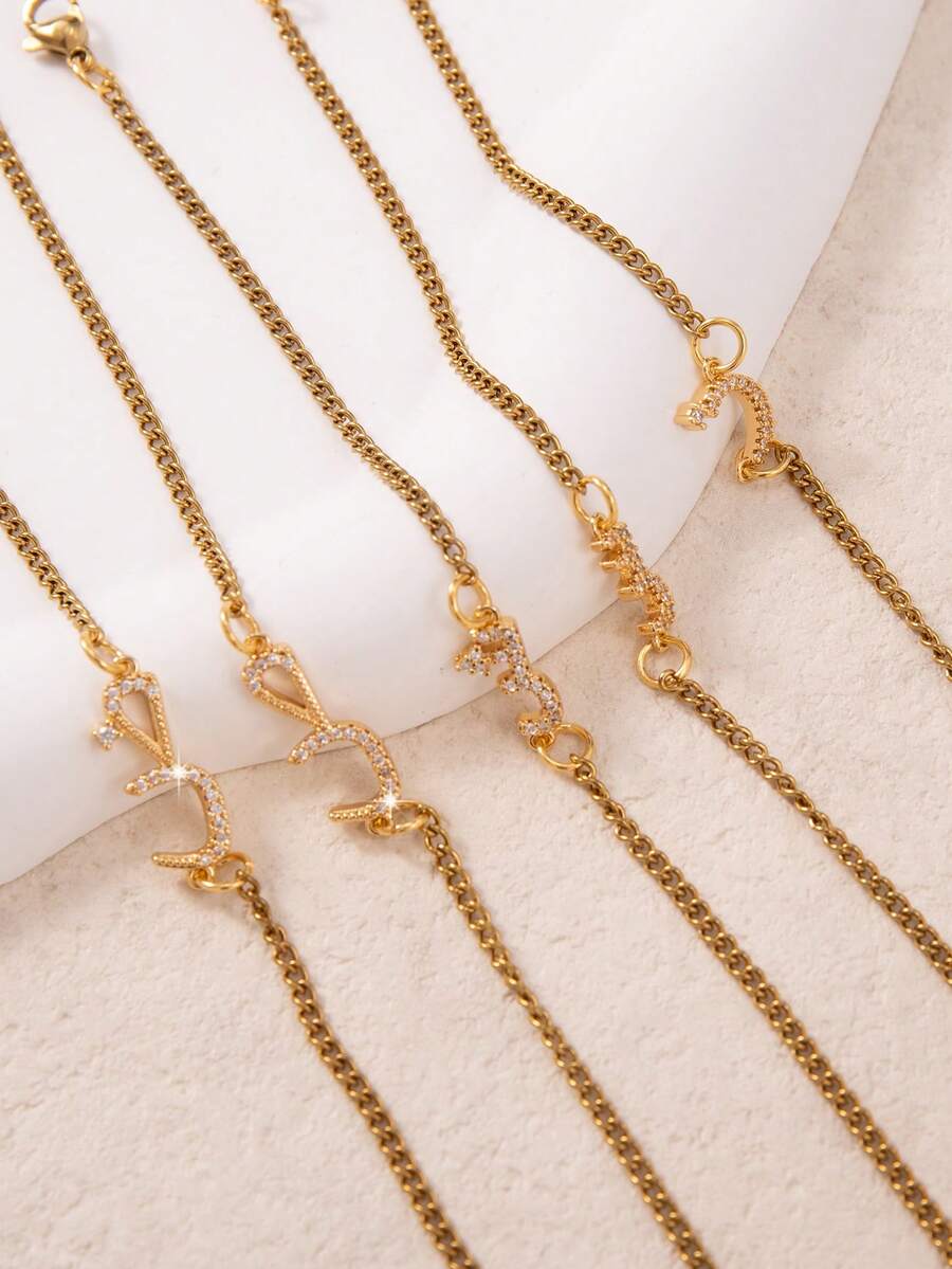 1条简约阿拉伯字母手链，是送给男士/女士、家人、朋友的理想礼物，适合周年纪念日、生日、节日、毕业典礼、舞会和其他场合。