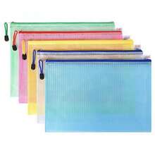 Extra Large Grid Waterproof Zipper File Bag - A3/A4/A5/A6 Transparent Student And Professional File Organizer, Perfect For Storing Paper And Materials. - Multicolor - View 16