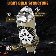 TOAUTO 2PCS 90W 28000LM NEW LED Projector Lens Auto Headlight Plug&Play H4/9003/HB2 3570 CSP Canbus Turbo Lamp Dual Hi/Low Beam Apply For Car&Motorcycle - H4 - View 6