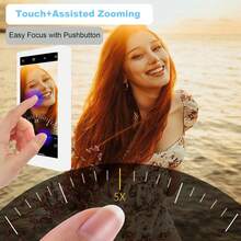 Selfie Monitor Screen With Touchscreen - Wireless 4K 60fps Magnetic Vlog Back Camera Monitor, Bluetooth Remote, Built-In Speaker For Vlog Live Stream , Compatible With IPhone & Android (White) - 1 - 查看 5