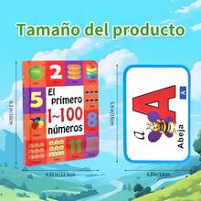 Spanish Education Cognitive Board And Alphabet Card Set, Cognitive Enlightenment Education Gift, Notebook - Multicolor - View 6