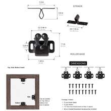 4 PCS Cabinet Double Roller Catch Hardware Cupboard Closet Kitchen Cabinet Door Latches And Catches, Black Nickel - BlackNickel 4ps - View 1