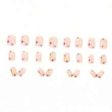 Fresh, Gentle, And Cute Floral Inspired Nail Art, Beautiful And Fairy-Like, Short And Delicate Student-Style Nail Art. - Multicolor - Ver 2