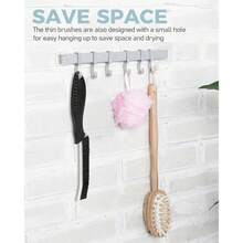 Crevice Cleaning Brush - Grout Scrub Brush, House Cleaning Supplies, Cleaning Tools, Home Essentials, Gifts Women Men, Hard Bristle Crevice Cleaner Brush Household Use, Bathroom - 黑色 + 3 - 查看 9