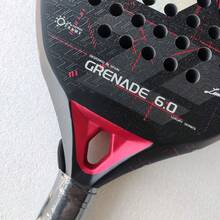 1pc Joeyplay 24K Carbon Fiber Flat Tennis Racket, High-Performance Diamond Head Padel Cage Tennis Racket, Ultra-Light Full Carbon Fiber Flat Tennis Racket, High-Grip 3D Textured Reflective Surface, EVA Foam Core Super Elasticity, Anti-Slip Ergonomic Handle, High Shock Absorption Design, Powerful Performance, Fashionable Sports Racket, Red/Blue/Orange