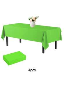 1/4 Pack Disposable Plastic Tablecloth, Sage Green, Foldable, Easy To Clean, Suitable For Weddings, Birthdays, Graduations, Christmas Parties, Summer Gifts, Beaches, Back To School, Room Decor - Multicolor - View 16