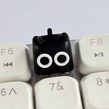 1个个性化3D树脂可爱卡通猫咪键帽，单个创意DIY交叉轴猫咪键帽礼品